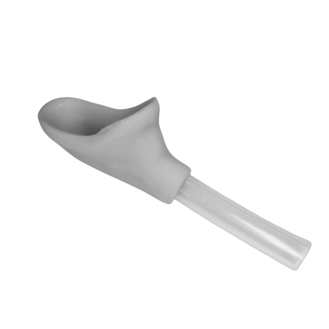 black and white image of 4 inch STP Cup with Tube from Number One Laboratory on white background